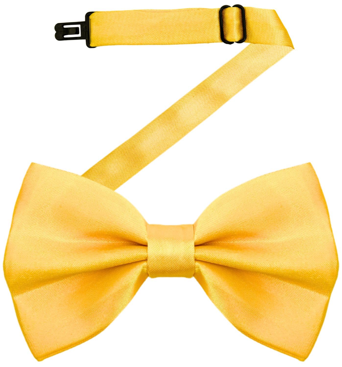 MDSTYLE Bow Ties for Men - Pre-Tied Adjustable Men's Bow Tie for Tuxedo, Wedding &amp; Formal Events - Solid Color