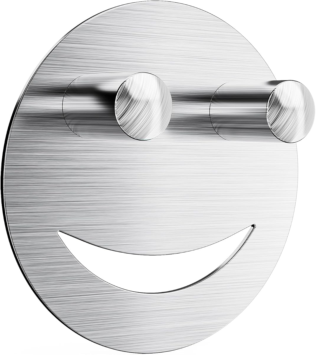Stainless Steel Smiley Face Sponge Daddy Holder, Sink Caddy Organizer | Brushed Silver, with Suction Cup Installation for Kitchen, Keep Happy Face Sponge Clean and Dry