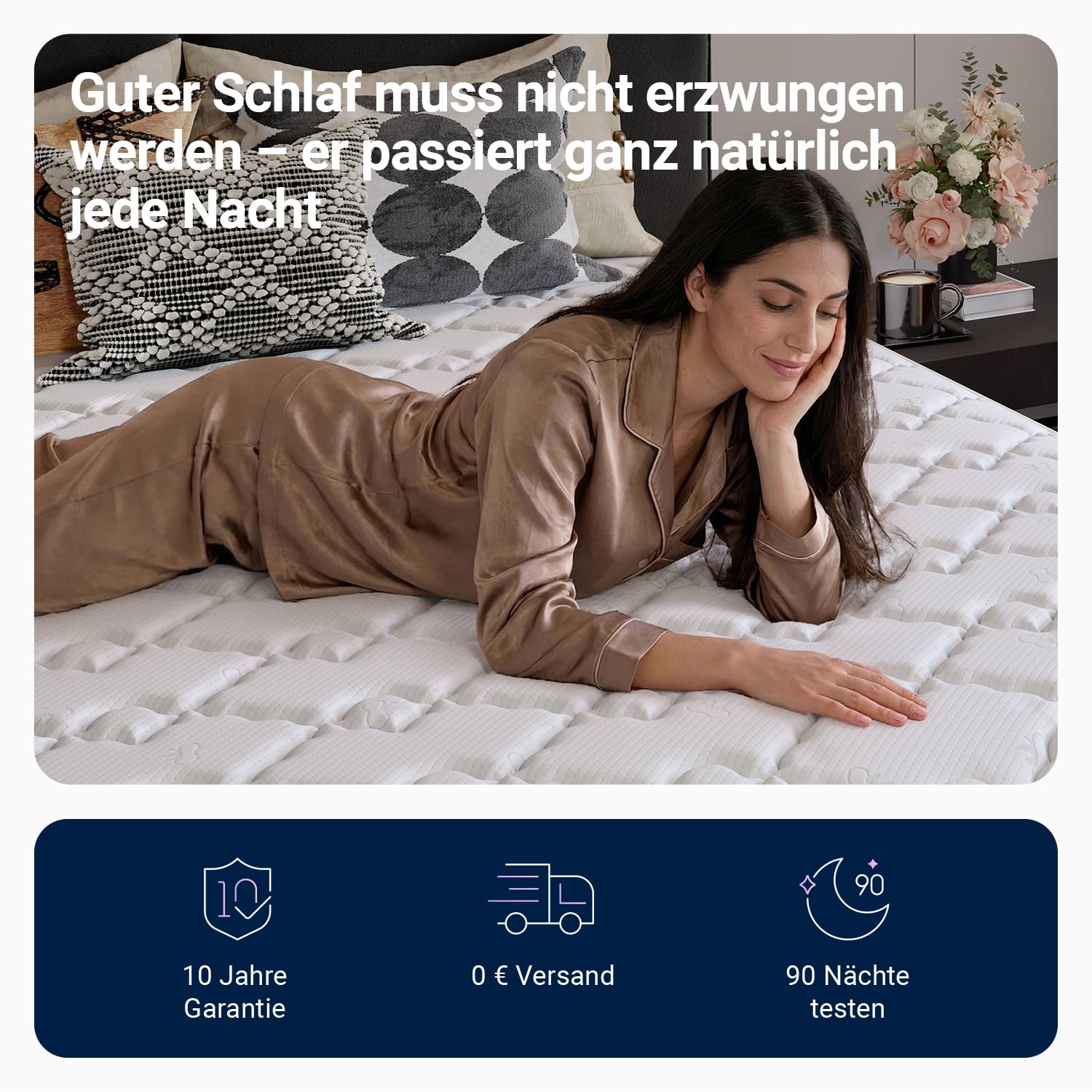 Avenco Matratze 180x200 cm 7 Zonen Taschenfederkernmatratze Mittelfeste H3 | Hybridmatratze mit Komfortschaum für Seitenschläfer, OEKO-TEX®, Ergonomische Unterstützung Rollmatratze, 20 cm Höhe