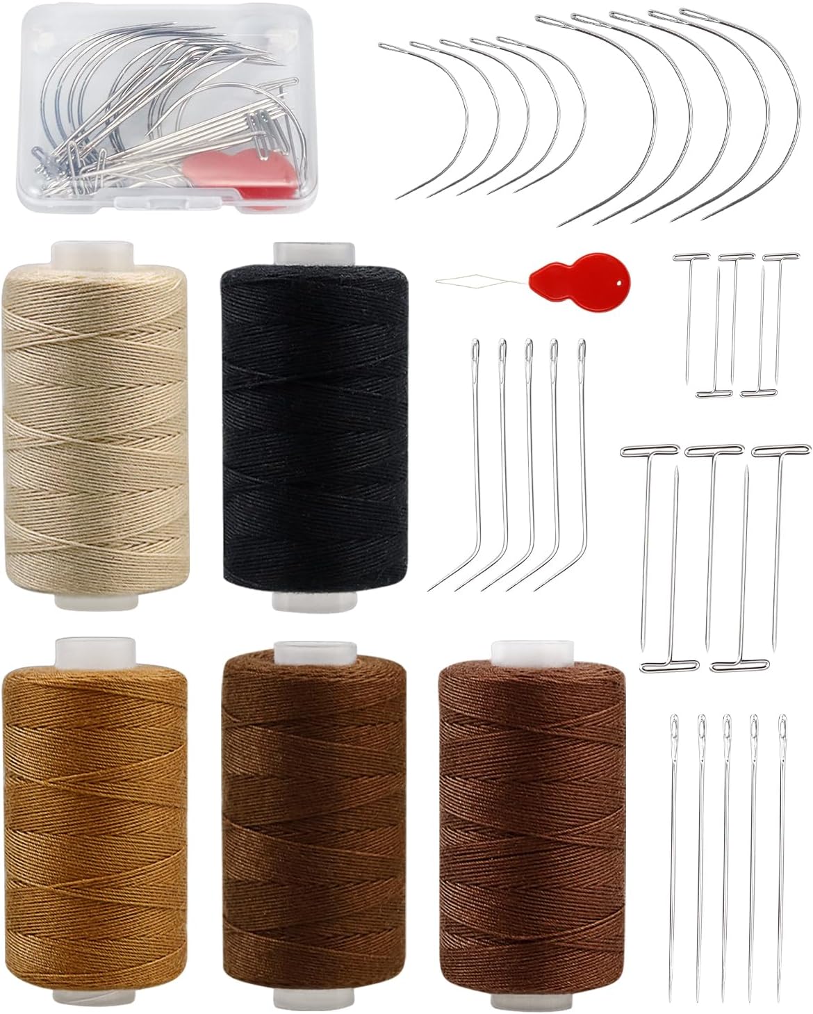 FIVEIZERO 5 Rolls Hair Extension Thread Sewing Threads Hair