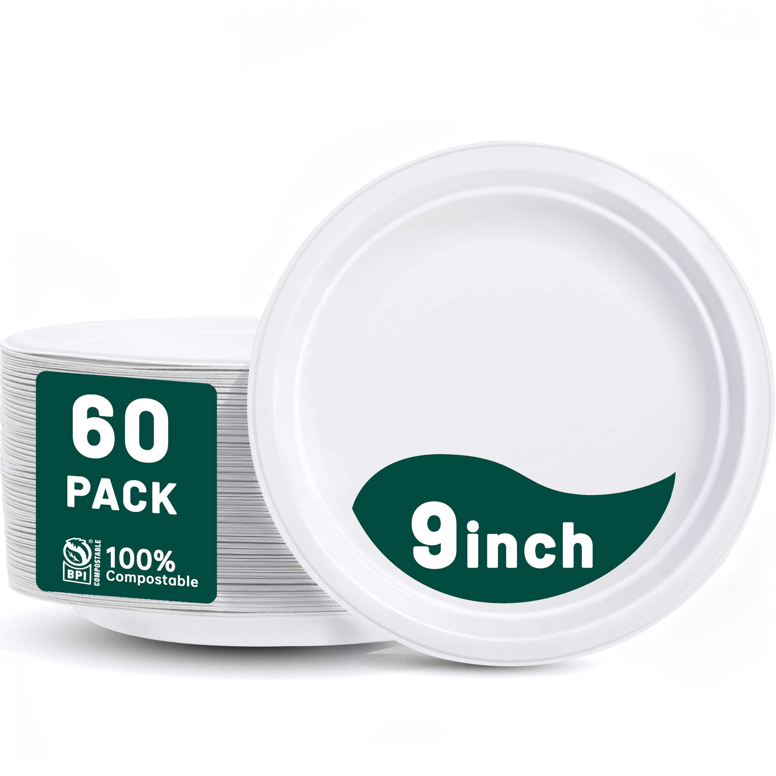 Compostable Paper Plates - 125 Pack -12