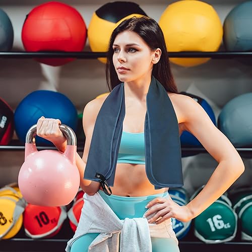 Miniatura 8 de BOGI - Toalla de microfibra para viajes y deportes, secado rápido, suave, ligera, absorbente, compacta, campamento, gimnasio, playa, baño, yoga,