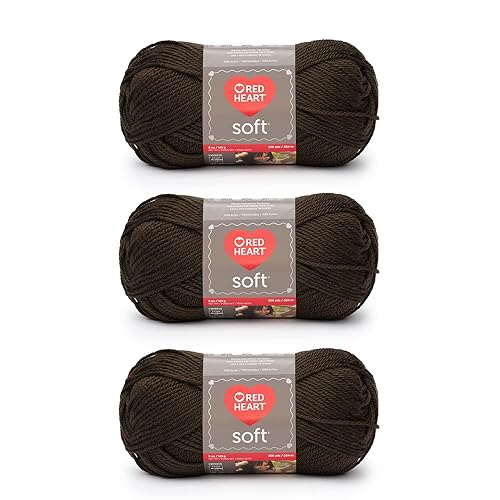 Red Heart Soft Yarn, 3 Pack, Rose Blush 3 Count - Wine 3 Pack