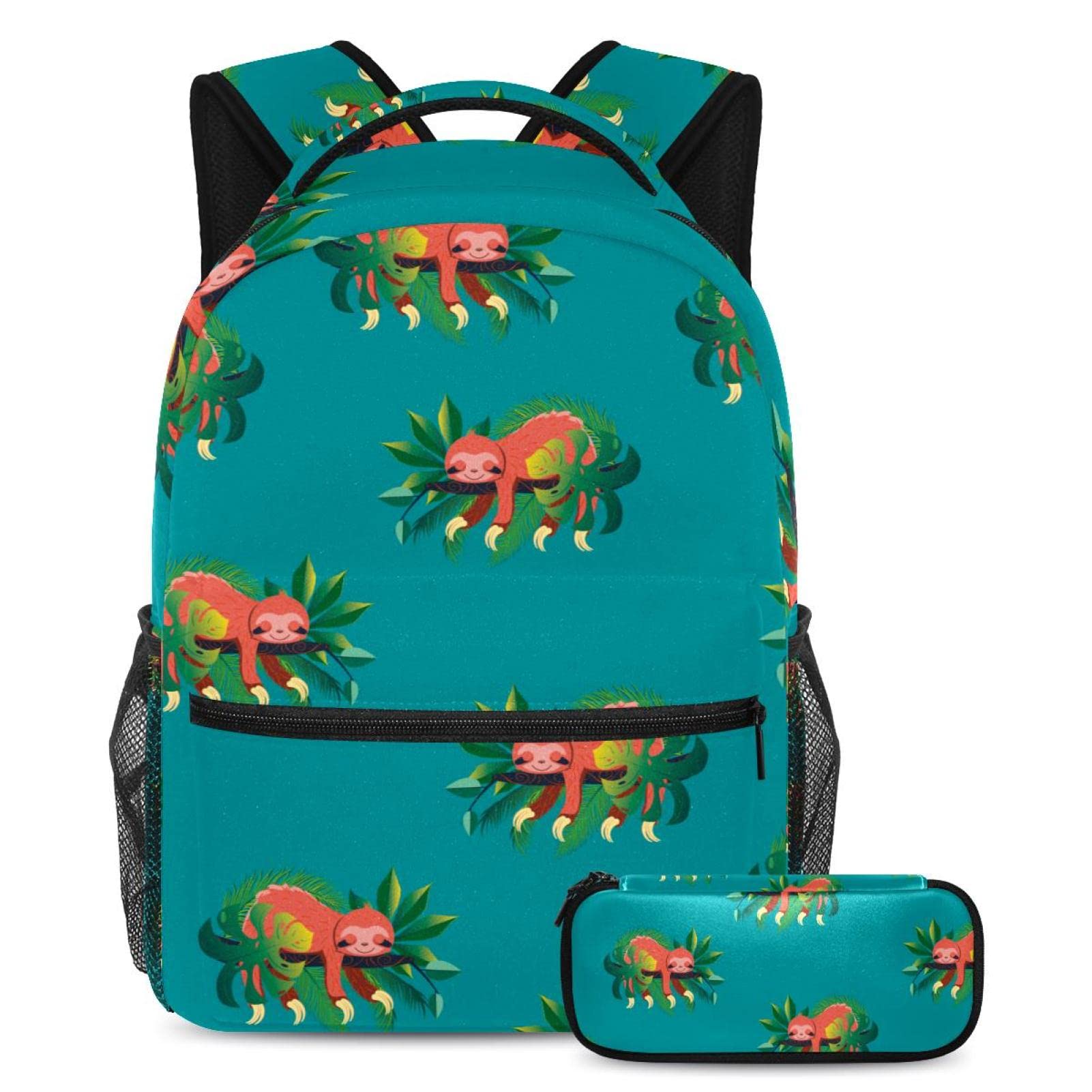 Sacs à dos Daypack paresseux rose avec trousse pour enfants - 7