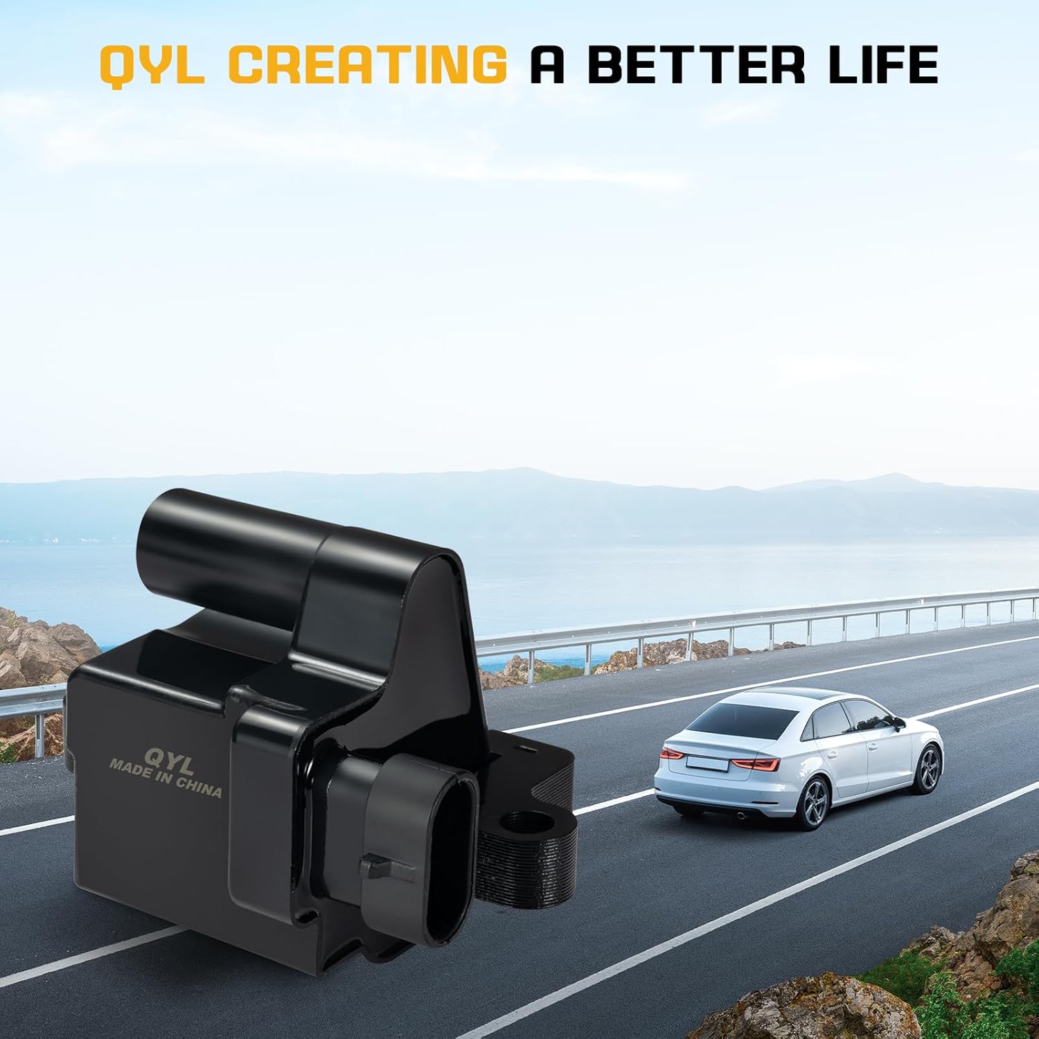 QYL Pack of 8 Ignition Coils Replacement for Avalanche Silverado Suburban Tahoe Topkick Savanna Sierra Yukon 1999-2009 4.8L 5.3L 6.0L 8.1L H6T55171ZC 3859078 C1208 UF-271