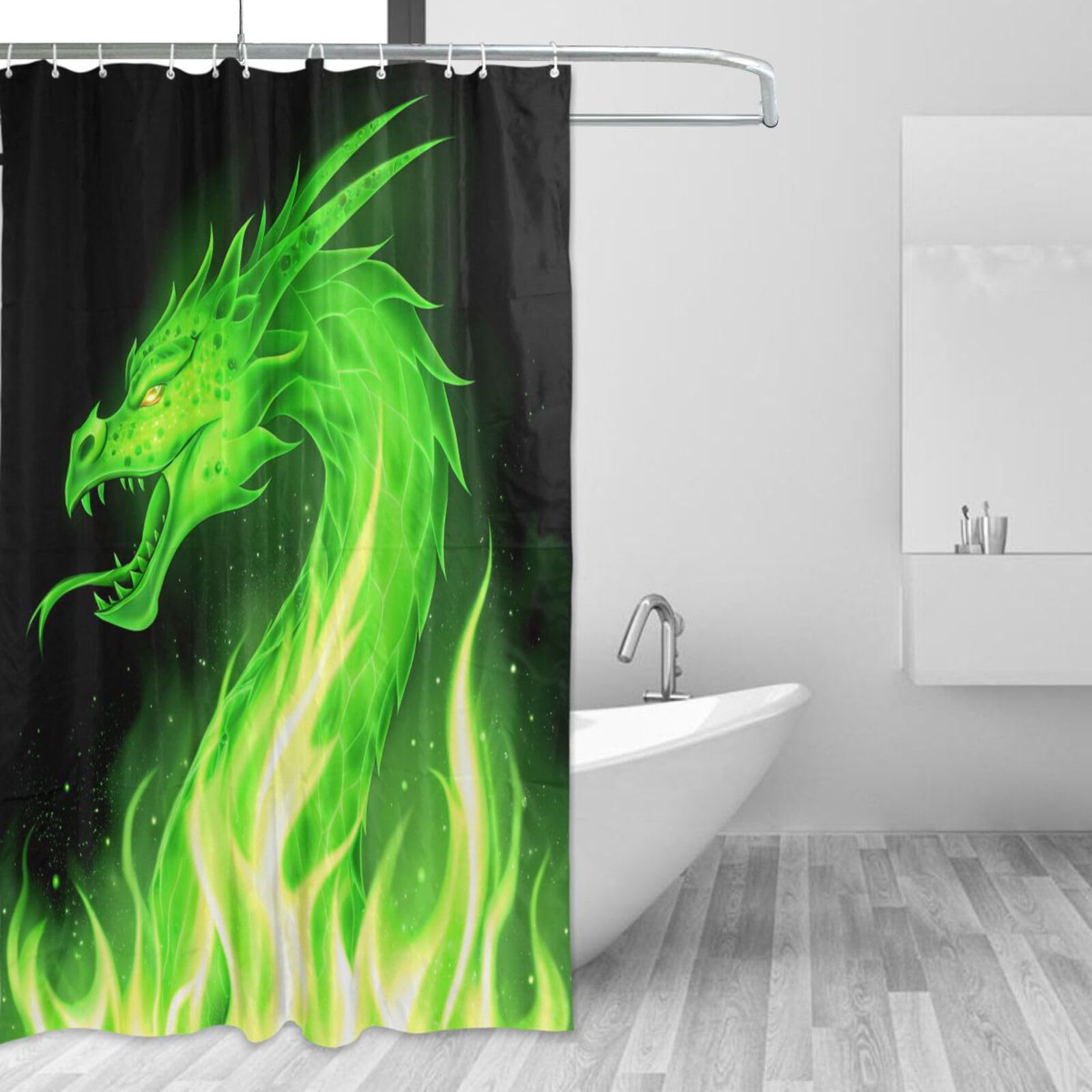 Rideau de douche résistant lavable 157x183 cm fini les éclaboussures