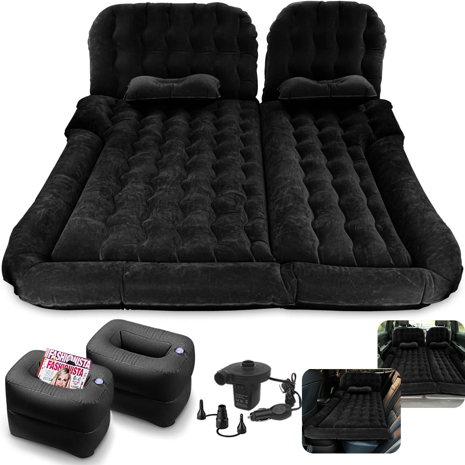 3 in 1 SUV Air Matterss | Car Mattress with Electric Air Pump-2 Support Fillers