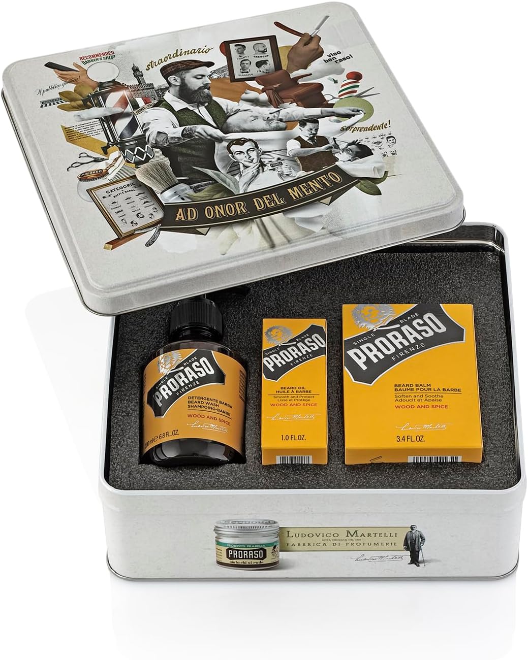 Proraso Beard Kit Wood & Spice – 3-delige baardverzorgingsset