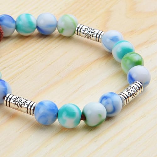 Miniatura 5 de 100 cuentas espaciadoras de columna, cuentas de tubo de plata tibetana para pulseras, collares, joyas, manualidades, bricolaje, tamaño 0.394 x