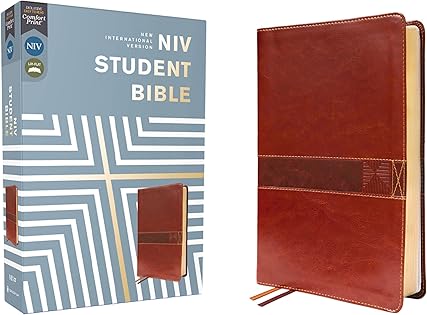 NIV, Student Bible, Leathersoft, Brown, Comfort Print