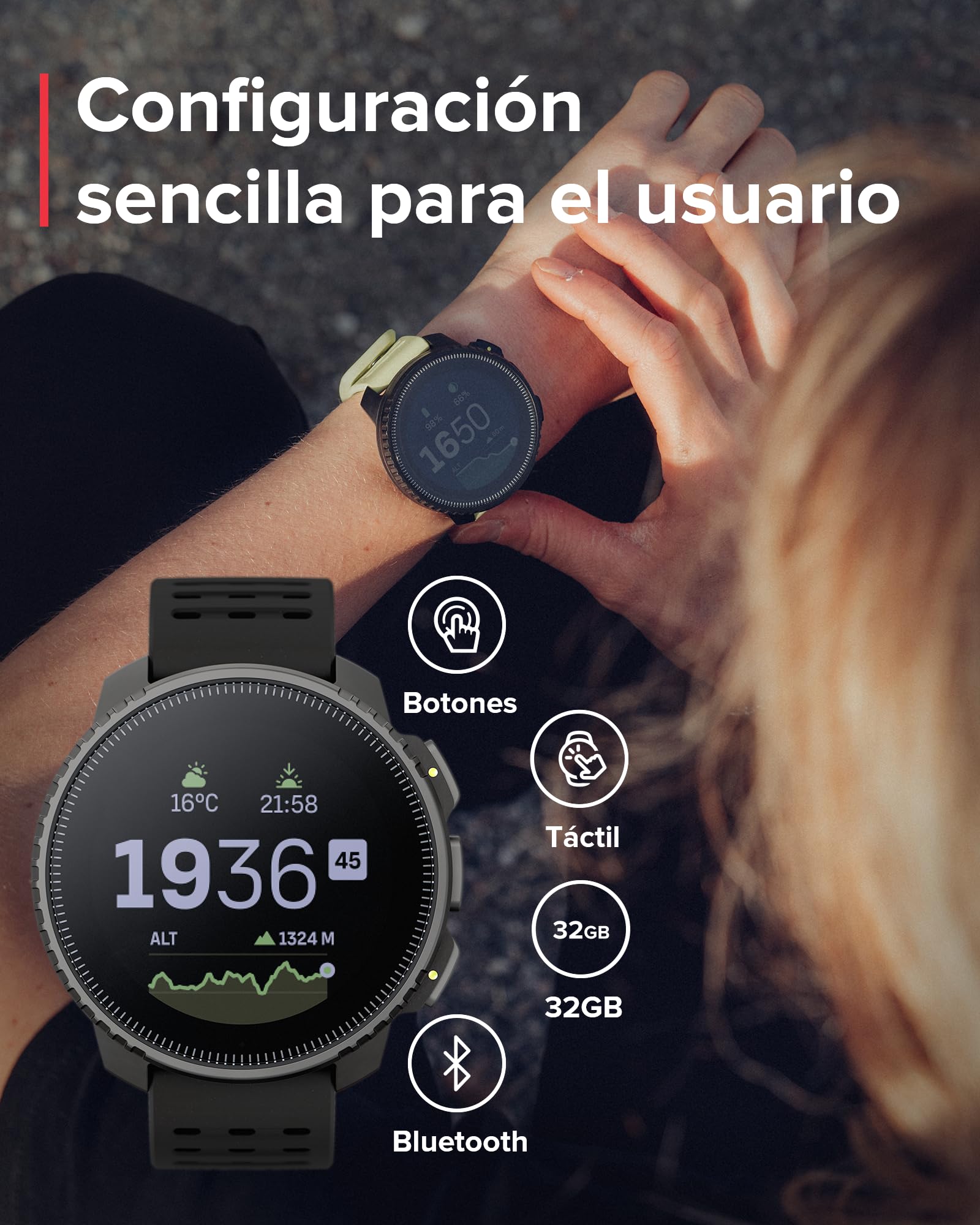SUUNTO Vertical Reloj Deportivo - Smartwatch GPS, GPS de Doble Frecuencia, Mapas sin Conexión Gratuitos, Autonomía de hasta 50 Días, Carcasa Resistente Militarmente, Resistente al Agua hasta 100m