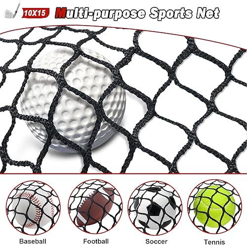 Miniatura 3 de Sports Netting - Heavy Duty Ball Net for Golf, Baseball, Hockey, Soccer