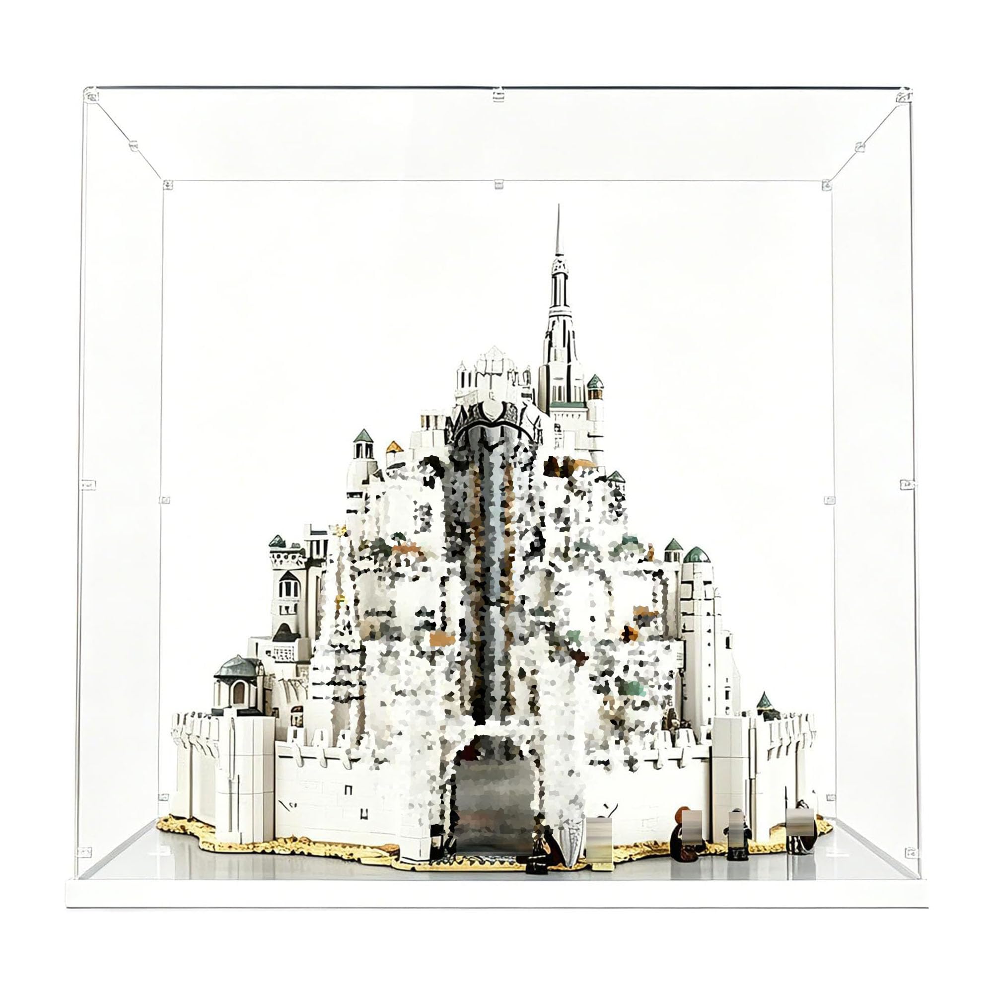 Acrylic Display Case for Le-go 11377 White Tower Castle Model (Transparent 2mm)