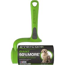 evercare Giant Pet Extreme Wide Surface Coverage Indoor Home Clothes and Furniture 70 Layer Lint Roller Pet Hair Remover with Comfortable T Grip Handle
