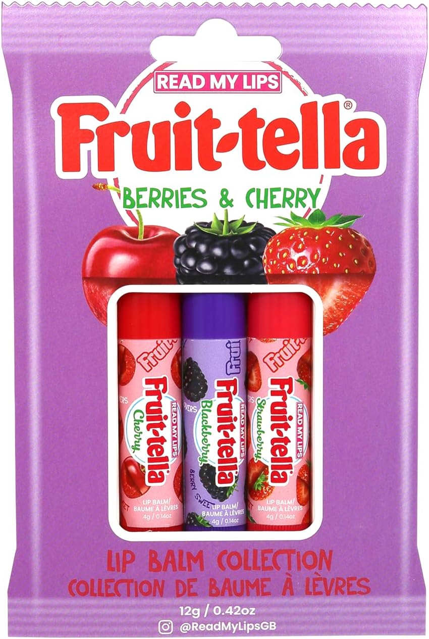 Read My Lips Fruit-tella Berries and Cherry Lip Balm Trio