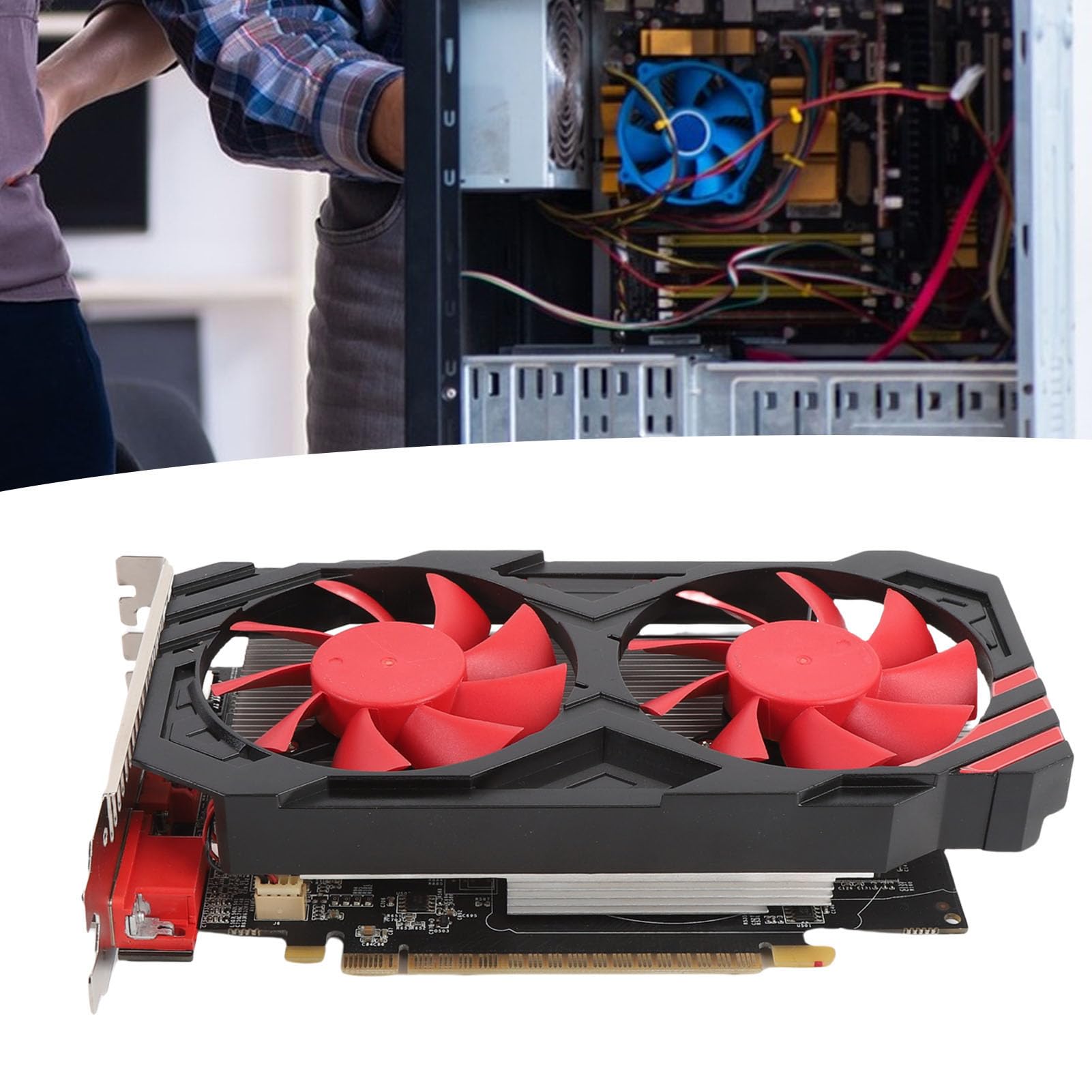 1G GDDR5 128BT PCIE 2.0 X16 PC Karta Graficzna z kompaktową konstrukcją, Zaawansowane Rozpraszanie Ciepła, Wysoka szybkość Klatek do Pracy, Gier i Inne