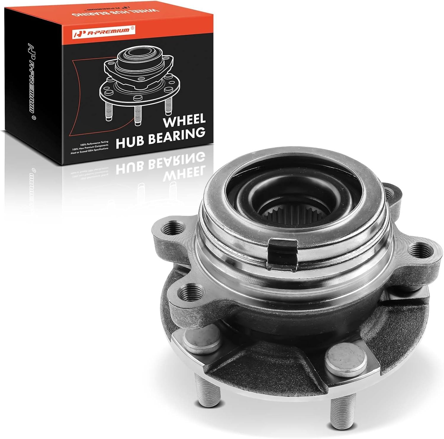 A-Premium Front Left Wheel Bearing and Hub Assembly with 5-Lug Compatible with Nissan Murano 2009-2017, Quest 2011