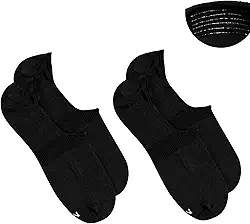 Kit 2 Pares Meia Super Invisível Soquete Masculina Mash Com Silicone Interno