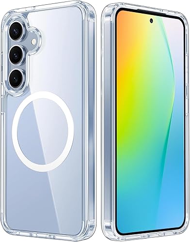 Miniatura 7 de FNTCASE Funda para Samsung Galaxy S24 funda transparente antiamarillamiento  Fundas delgadas de protección de grado militar  Funda transparente para