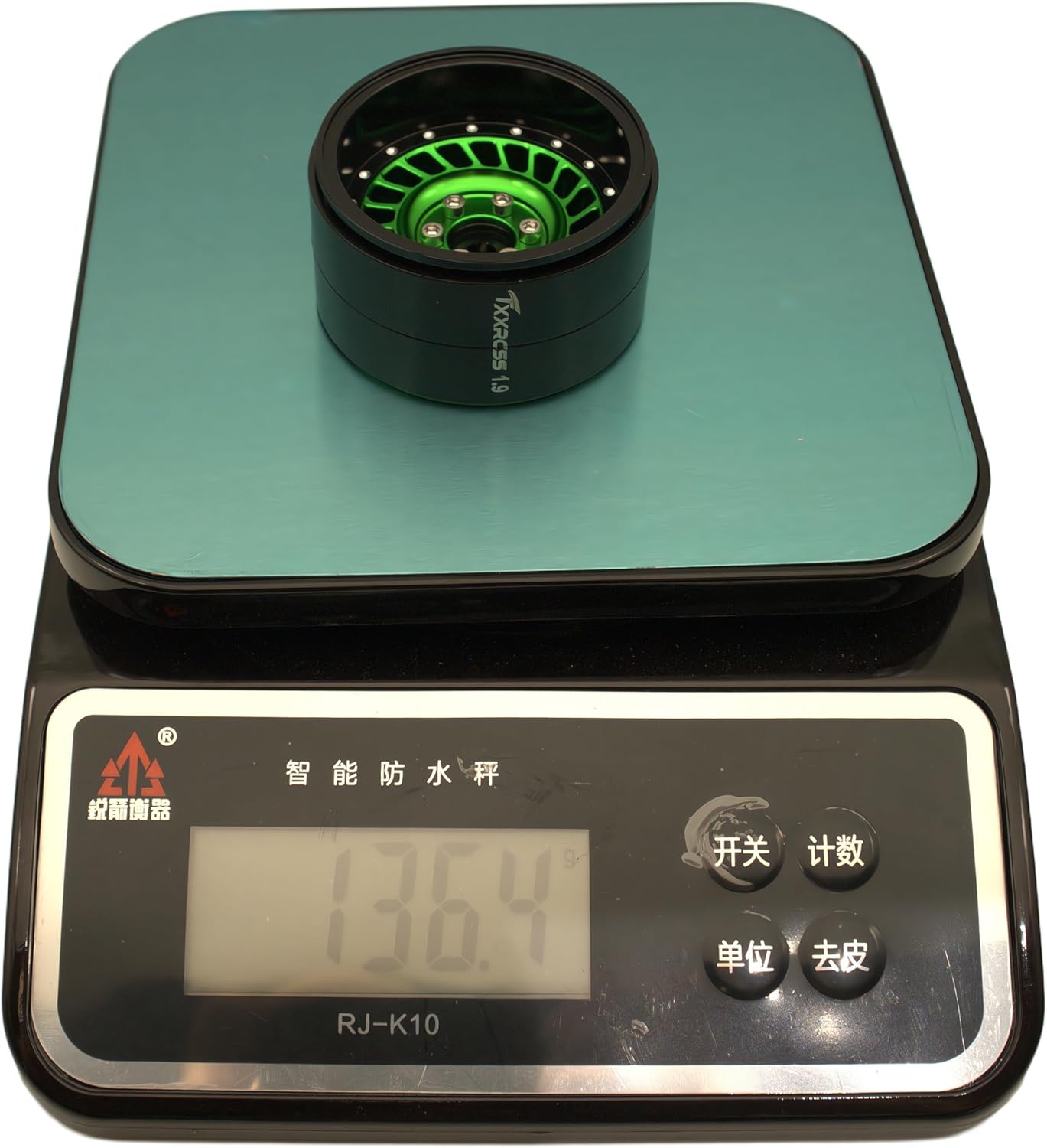 Super Heavy Rc 1.9 Beadlock Wheels Negative Offsets 10mm Rims Hex 12mm 1.9 Wheel for TRX4 TRX6 SCX10 Gen8 1/10 RC Crawler Remote Control Car Upgrades Accessories 4pcs (Green) XX1907