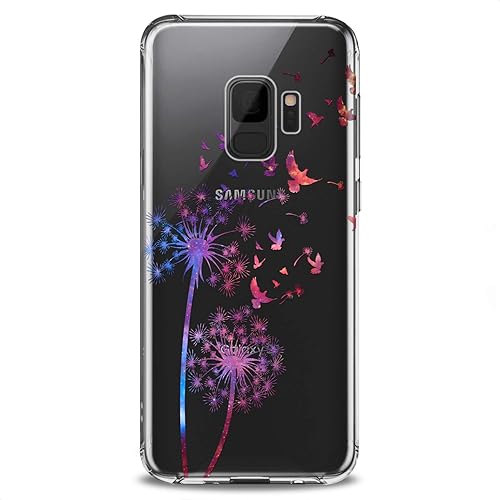 Miniatura 9 de Funda compatible con Samsung S25 S24 S23 FE S22 Plus S21 Ultra S20+ S10e Note 20 S9 Birds Floral Diente de León Linda Planta Slim Fit Diseño Púrpura