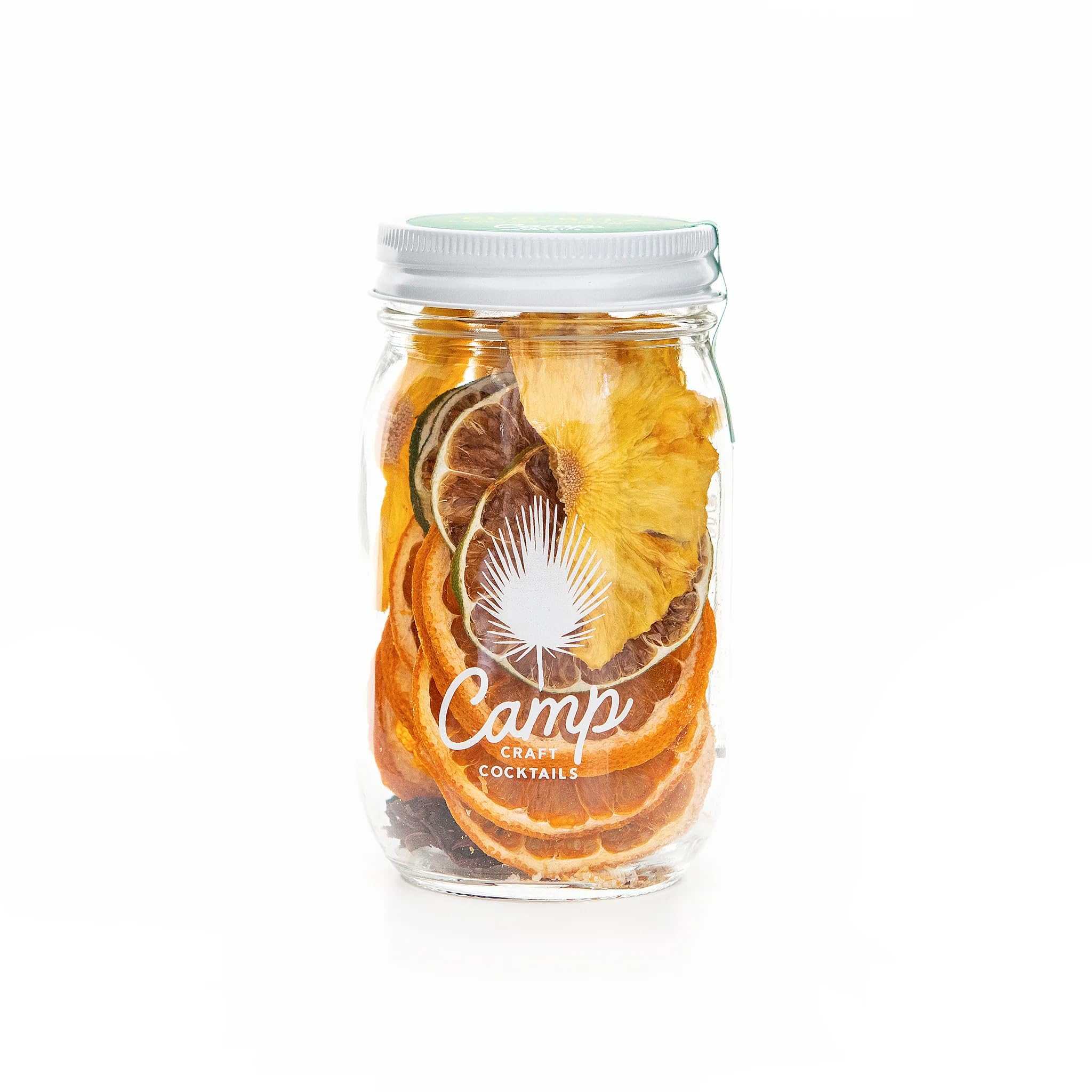 Camp Craft Cocktail Mix - Flo'rita | Premium Drink Mixer Infusion Kit with Dehydrated Fruit, Herbs and Vegan Sugar | 16 oz Glass Jar Mixer for Cocktails, Margaritas, and Mocktails - Serves 8
