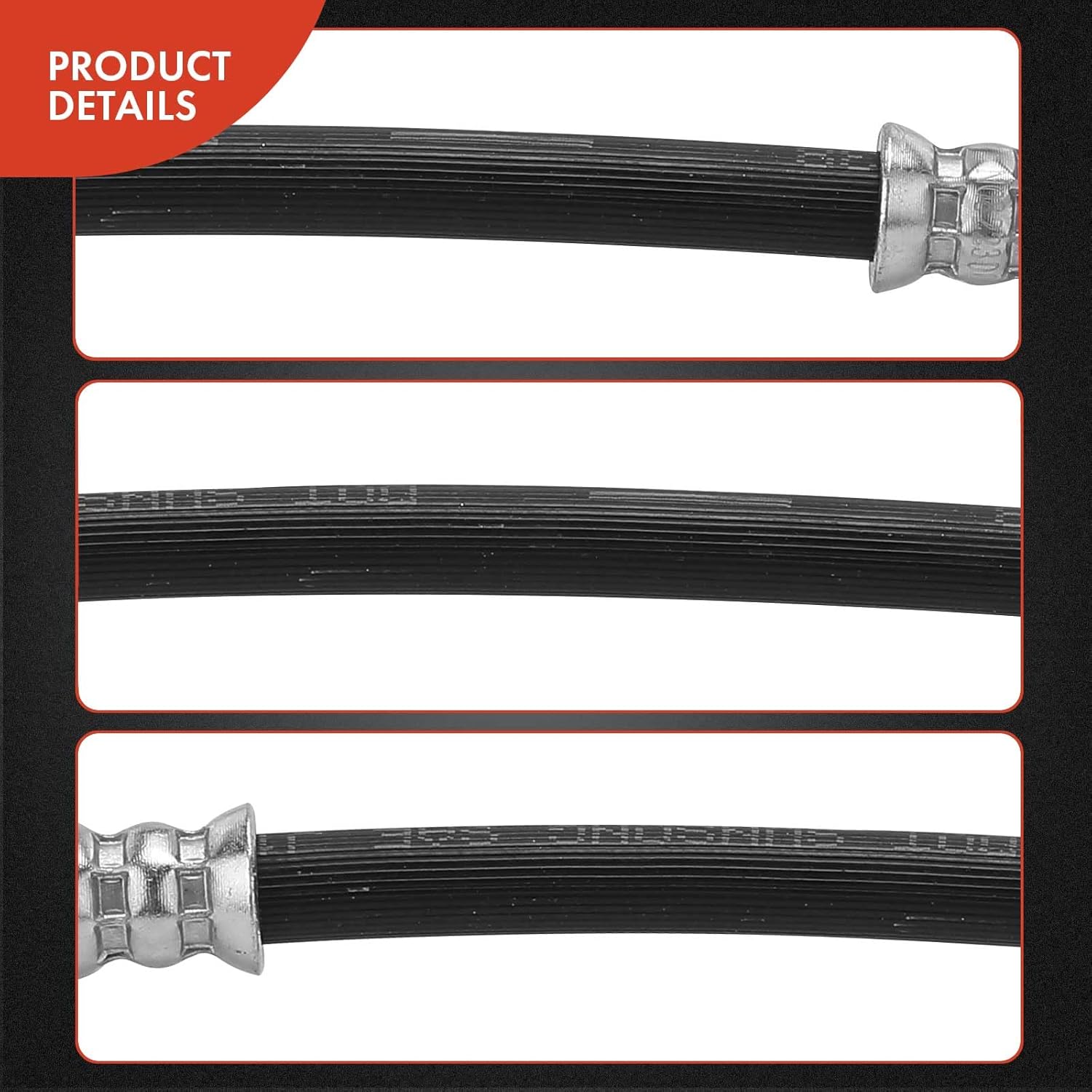 A-Premium Brake Hydraulic Oil Hose Compatible with Select Jeep Models - Grand Cherokee 1994-1998, Grand Wagoneer 1993, Replace# 52008662, 52008663 (Pack of 2)