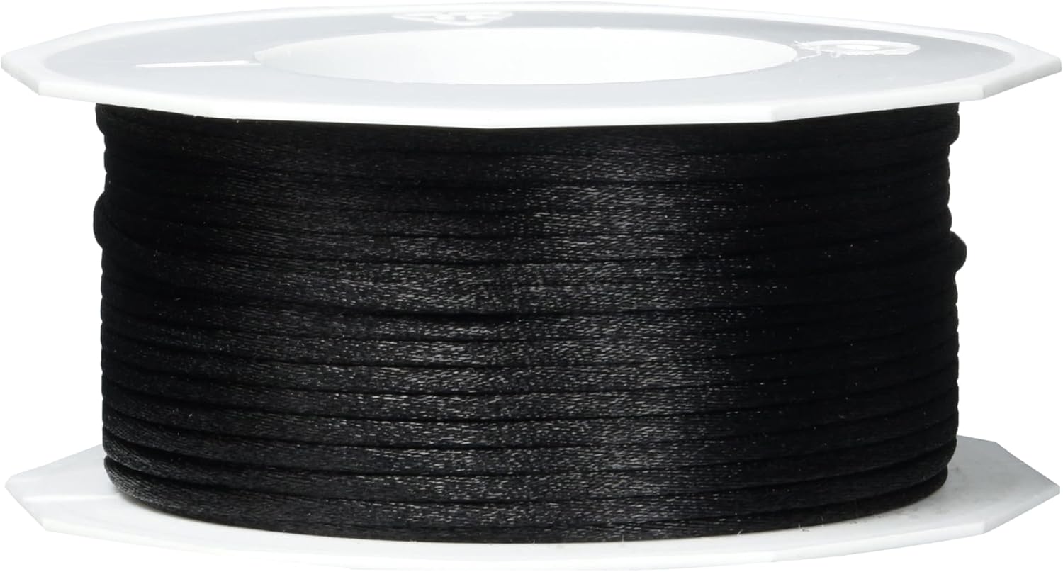 C.E. Pattberg Präsent - Rhein Cord Ribbon Black 3 mm Width, 50 m Length