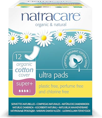 Natracare Ultra Pads Slim Fit sin alas, Super Plus, fabricadas con algodón orgánico certificado, pulpa de celulosa ecológica y almidón vegetal