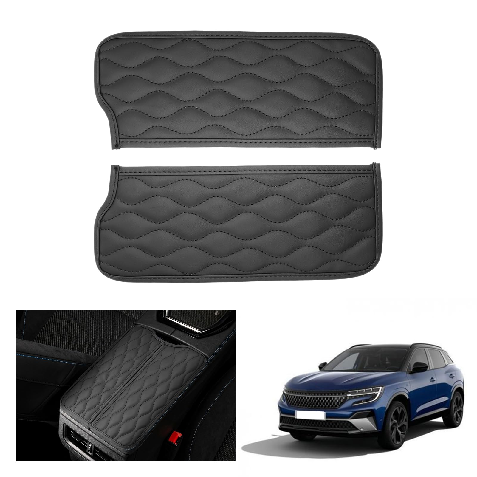 GAFAT Compatibile con Renault Austral E-Tech Hybrid 2023 2024 2025 Copri Braccioli, Austral Copertura per Bracciolo Centrale, Cuscino per Console Centrale, Protezione Bracciolo, Pelle PU Microfibra