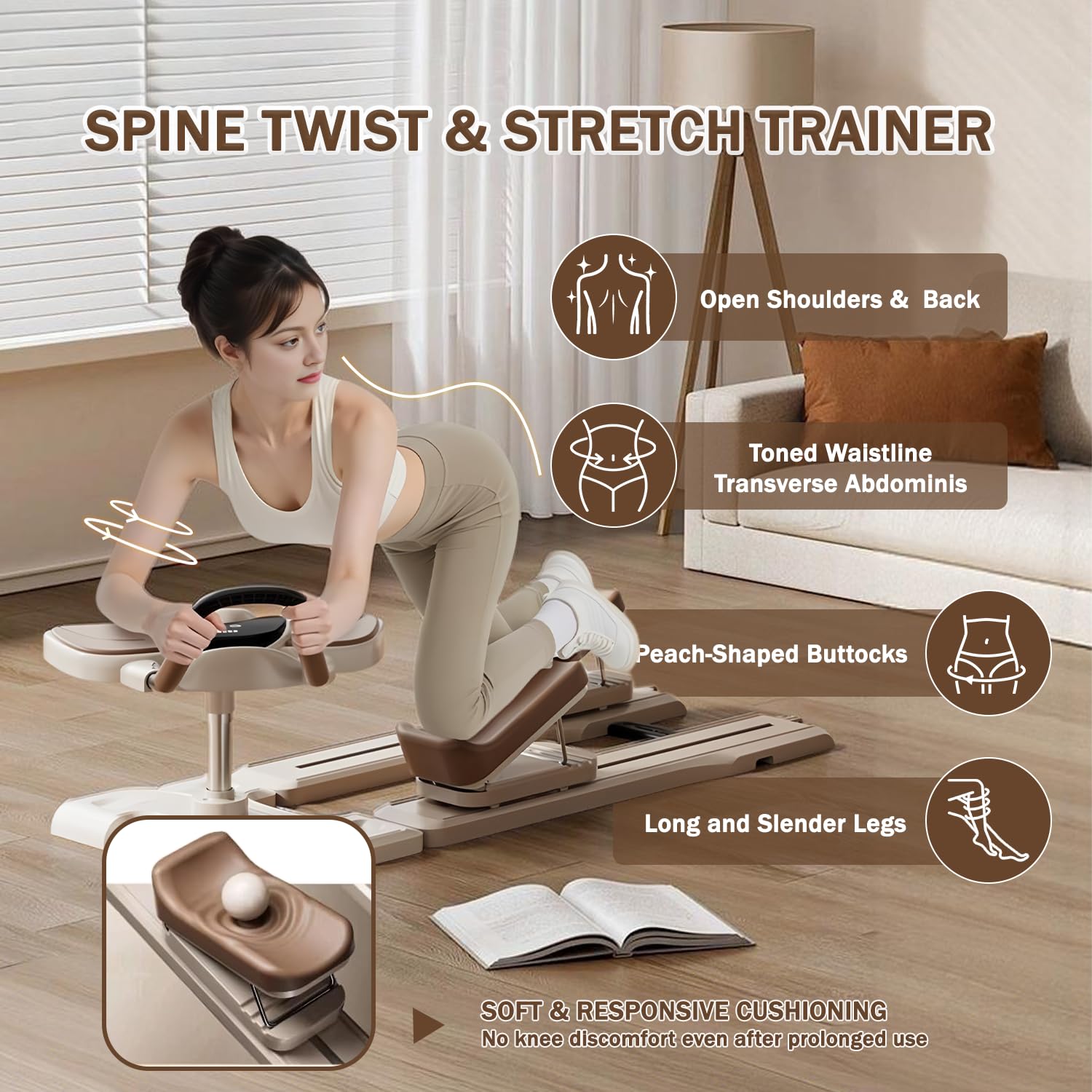 Fitness-Fettverbrennungs-Crawler-Maschine, Bauchtrainer-Ausrüstung für das Heimstudio, verstellbare Core-Trainingsmaschine für Bauch, Rücken, Gesäß- und Beinmuskulatur