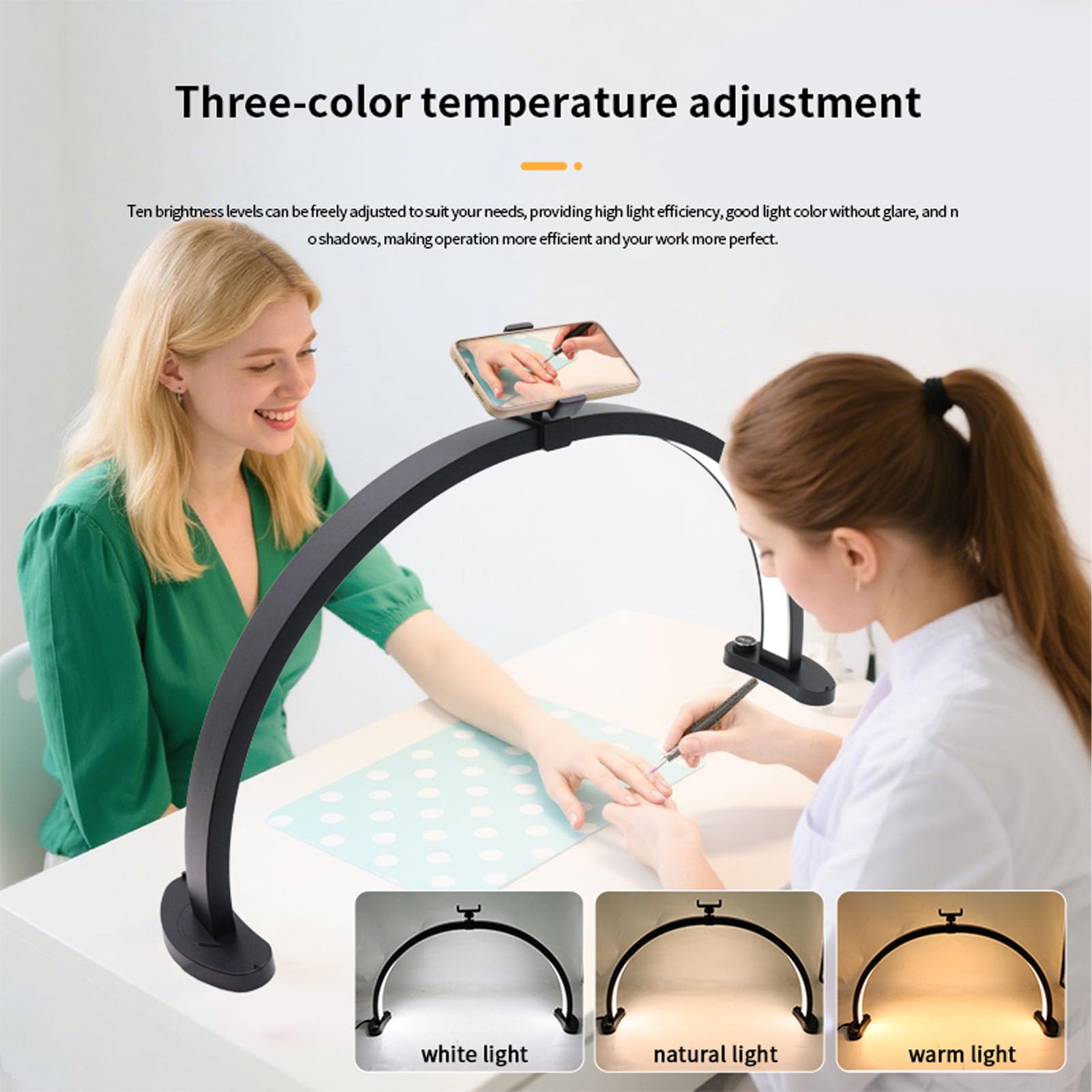 40W LED Half Moon Light do stanowiska do manicure (wtyczka UE)