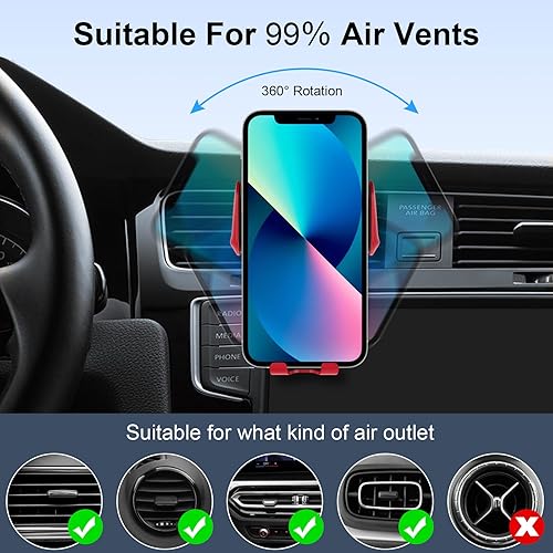 Miniatura 6 de Soporte de teléfono inteligente inalámbrico para cargador de automóvil, soporte de teléfono celular inalámbrico con detección automática para iPhone