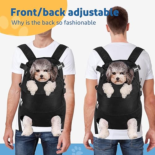 Miniatura 4 de Mochila transportadora para perros  Piernas hacia afuera  Mochila transportadora de mascotas para perros pequeños, medianos y grandes, aprobada por