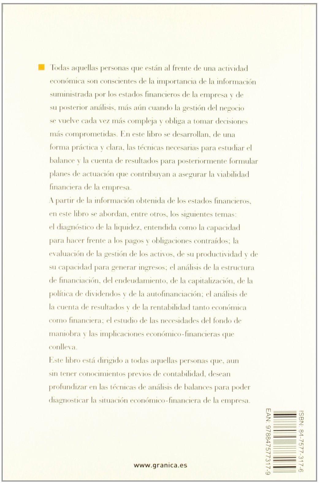 Fundamentos de análisis financiero : cómo interpretar y analizar estados financieros
