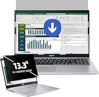 13.3 Inch Laptop Privacy Screen, Anti Glare Blue Light Privacy Filter, Removable Shield 13in Screen Protector 16:10 Aspect Ratio, Compatible with Lenovo/HP Envy/Dell/Acer/Samsung/Asus/Toshiba