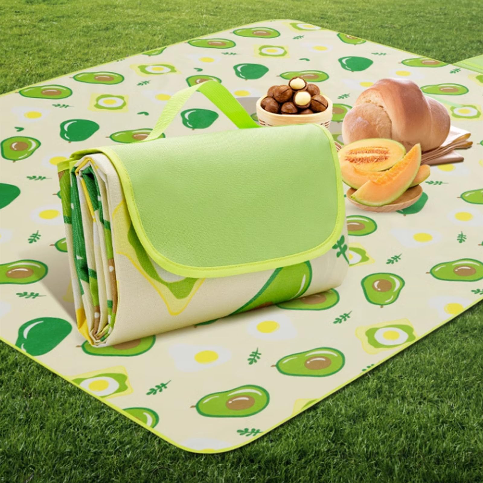 Coperte da picnic impermeabili pieghevoli, tappetino da picnic all'aperto, coperta da picnic, 190 x 198 cm, coperta da giardino per spiaggia, campeggio, escursionismo, parco, patio