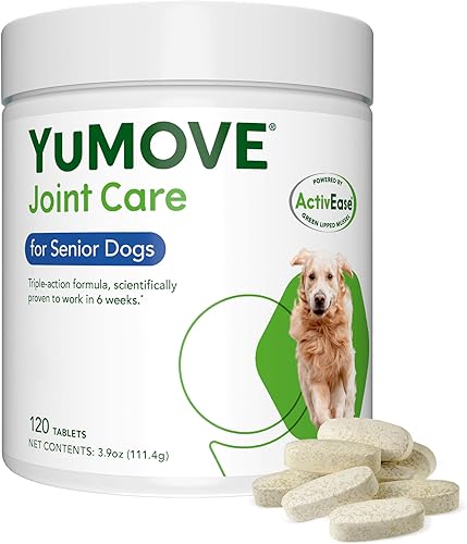 Yumove Suplemento de cadera y articulaciones para perros, con condroitina de glucosamina, Omega 3, ácido hialurónico, mejillón de labios verdes y