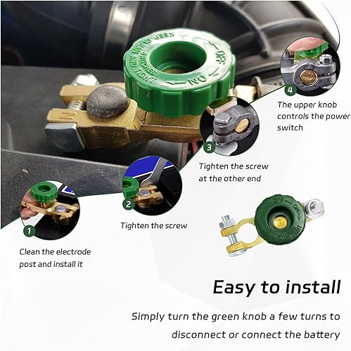 Miniatura 4 de Dickno Interruptor de desconexión rápida de batería de poste superior, interruptor maestro de batería automático para corte de desconexión de