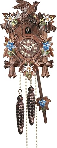 Engstler Reloj de cuco de cuarzo 5 hojas, pájaro EN 52210 Q