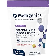 Metagenics MagActive Magnesium Glycinate 3-in-1 Chew, 120 Chews