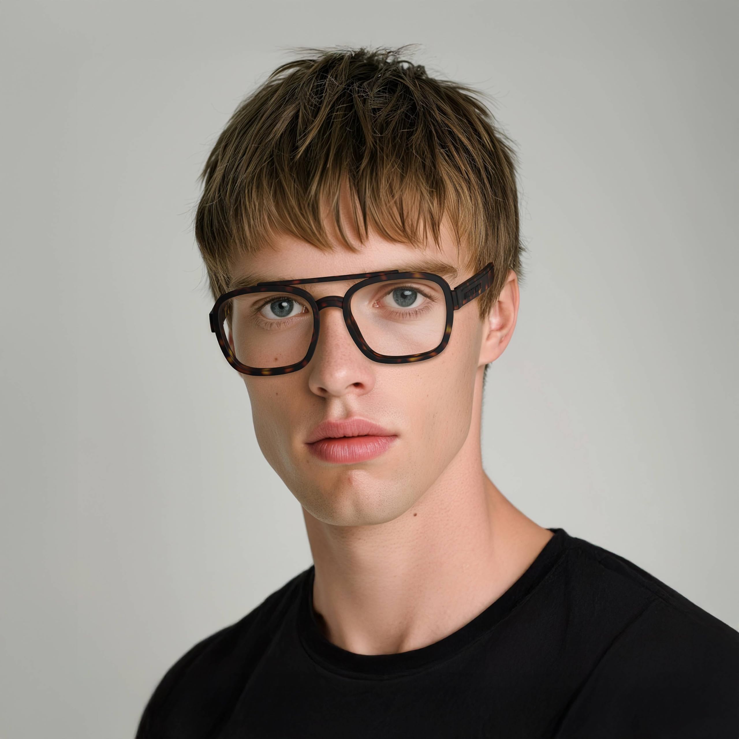 LONDON MOLE® Kennedy Lunettes de lecture | Liseurs de style pilote en forme carrée et sympa | Unisex féminin masculin | Charnières à ressort