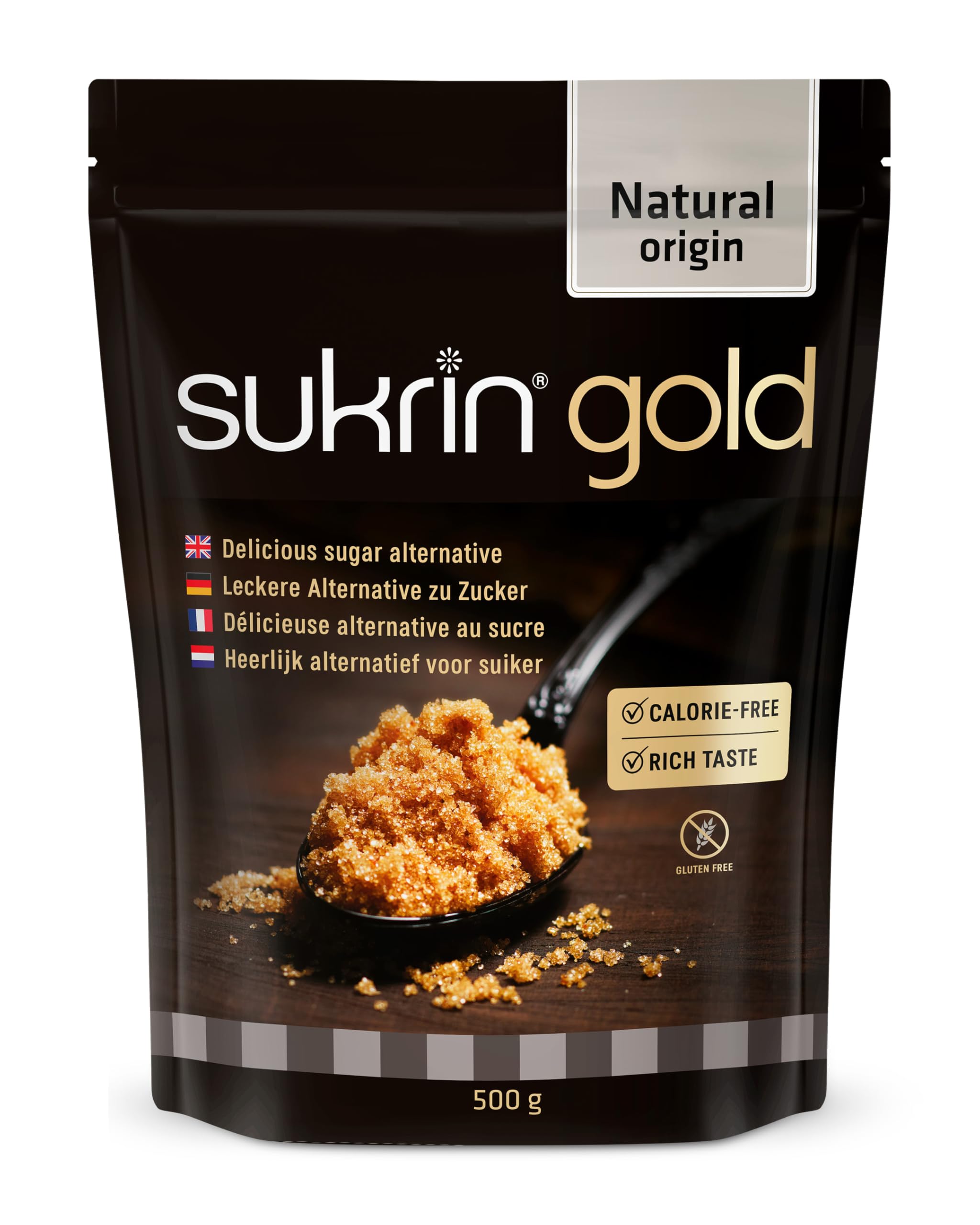 Sponsored Ad – Sukrin Gold - Natural Brown 1:1 Sugar Substitute with Erythritol and Stevia, Zero Calorie Sweetener for Keto and Low Carb Diets, 500 g