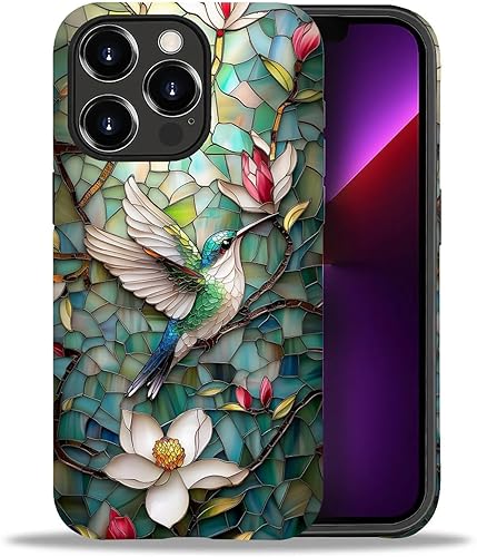 Miniatura 61 de DAIZAG Funda compatible con iPhone 11 Pro Max, hermosa carcasa rígida híbrida de plástico TPU con diseño de pájaro colorido + funda protectora de