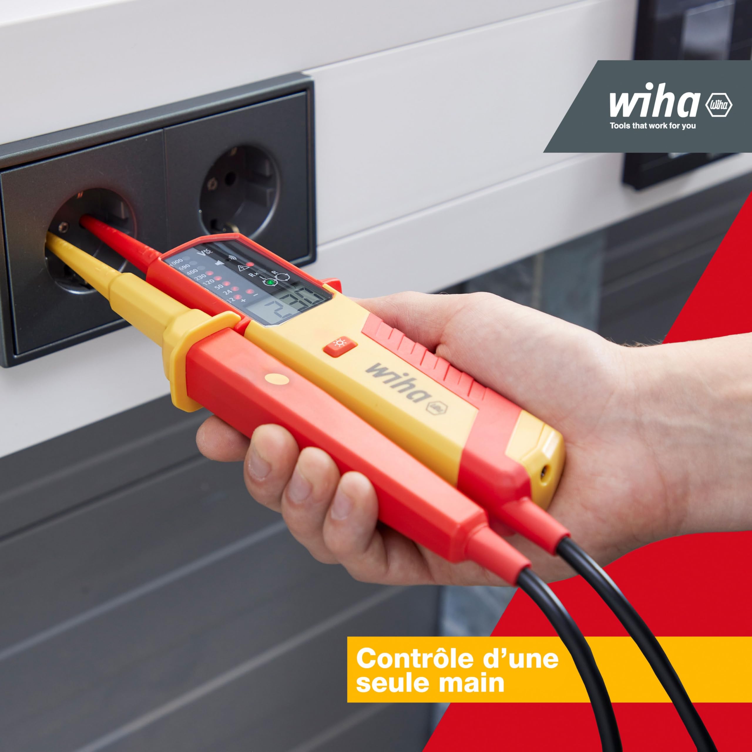 Wiha eMobility Détecteur de tension 12-1000 V/AC