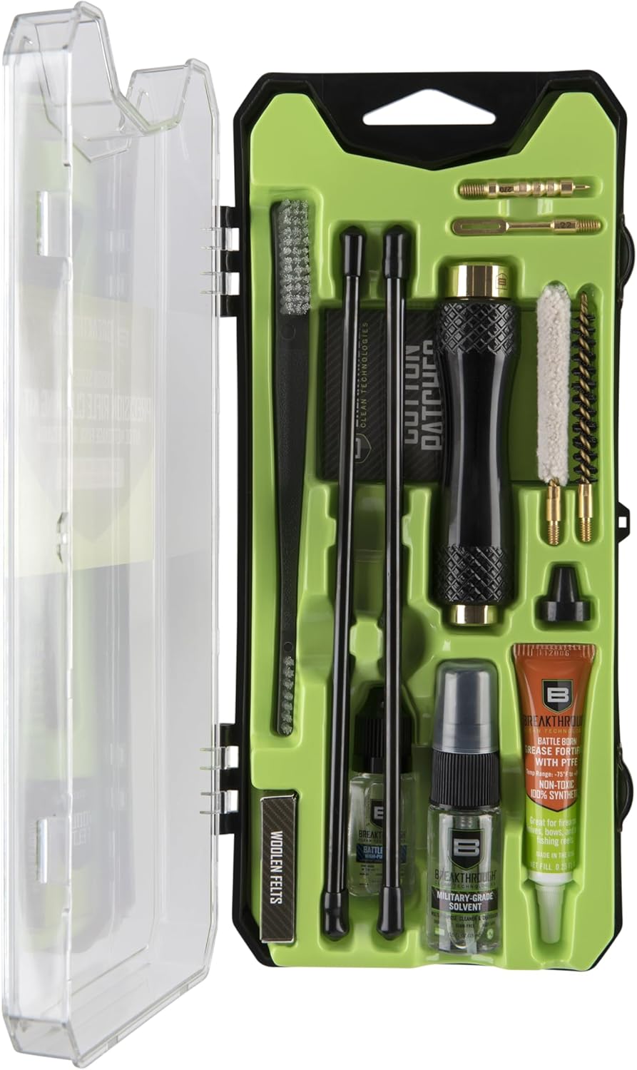 B Breakthrough Clean TechnologiesBreakthrough Clean Rifle Cleaning Kit - Vision Series Gun Cleaning Supplies with Durable Storage Case - .30 Cal