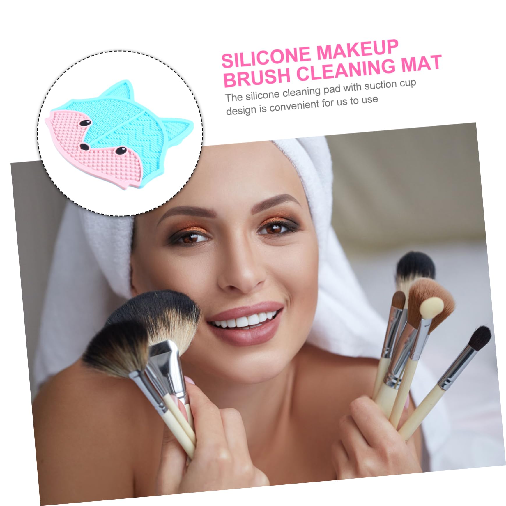 Didiseaon 3pezzi Makeup Brush Cleaner Pad Panno Per Pulizia Pennelli Cosmetici Con Ventosa Pratico e Facile Da Usare Per Saloni e Uso Domestico