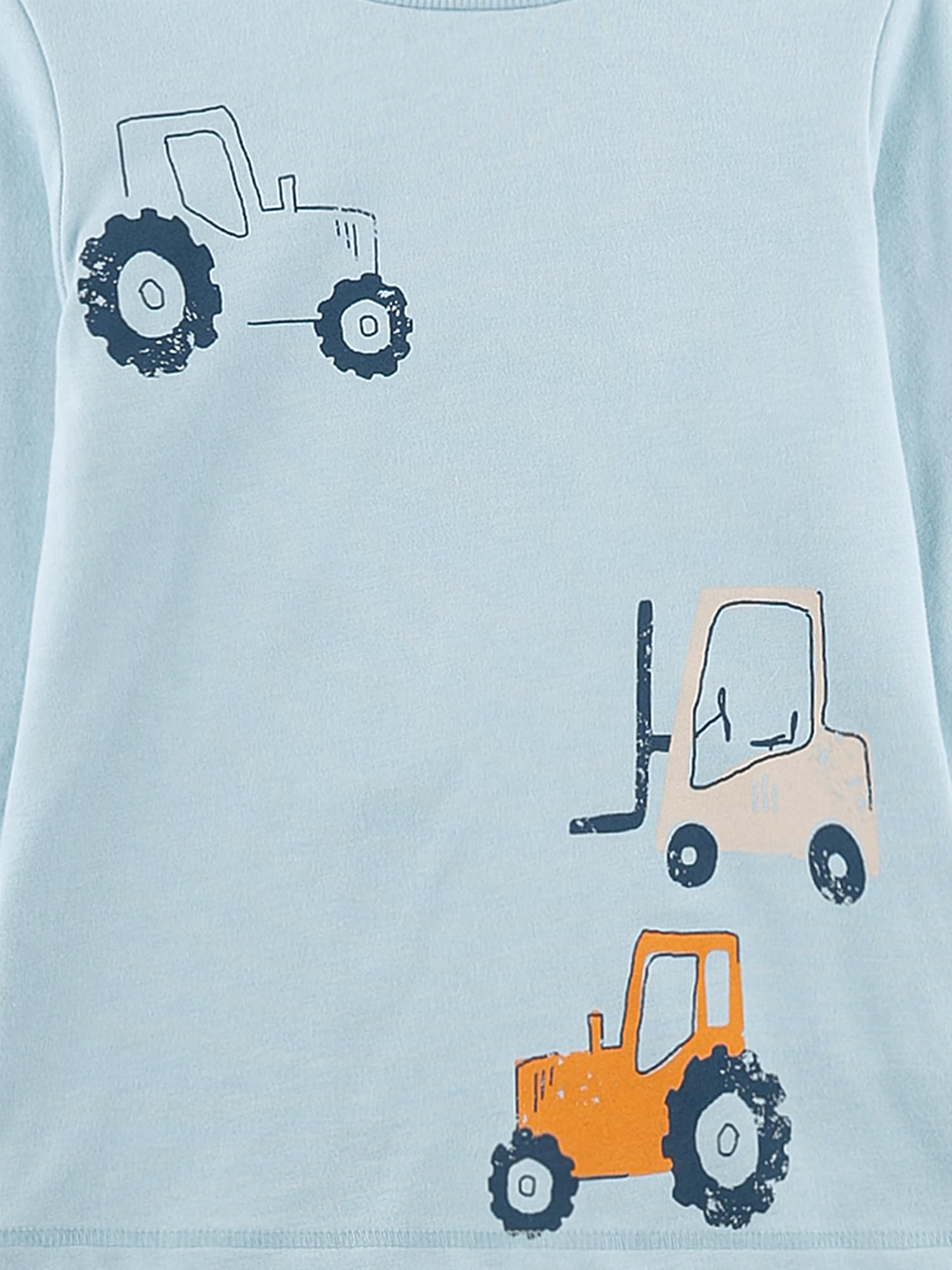 Sanetta Jungen-Schlafanzug lang blau Traktor | Hochwertiger und bequemer Schlafanzug aus Baumwolle für Jungen.