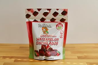 La Helada Gummy Watermelon Bag - Dulces Enchilados - Spicy Watermelon Chamoy Gummy Candy - 2 Bags (12.4 oz Each)