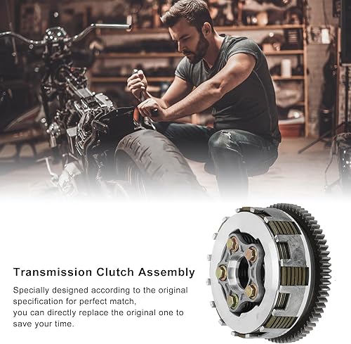 Miniatura 8 de Conjunto de embrague de motocicleta, 5 columnas y 6 placas, montaje de embrague de metal, reemplazo de rendimiento estable para CG150 CG175 CG200